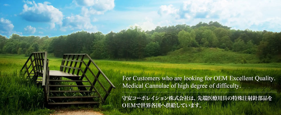 日本製世界各国医療用具製品カヌラを製造・品質、コスト、技術力、知識、サービス、納期にいたるまでお客様に最高の信頼を得ています
